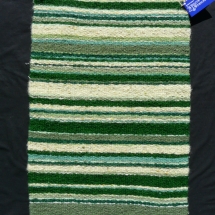 Rug Wool mall green stripe 13.06