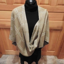 wrap block twill tan cream 17.110