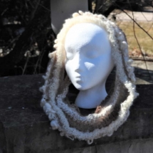 cowl handknit whites 19.18