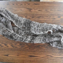 cowl, handspun, handknit brown 17.72
