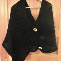 cowl handknit black 19.103