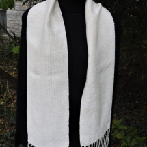 scarf white 19.125