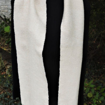 scarf white tan 19.126